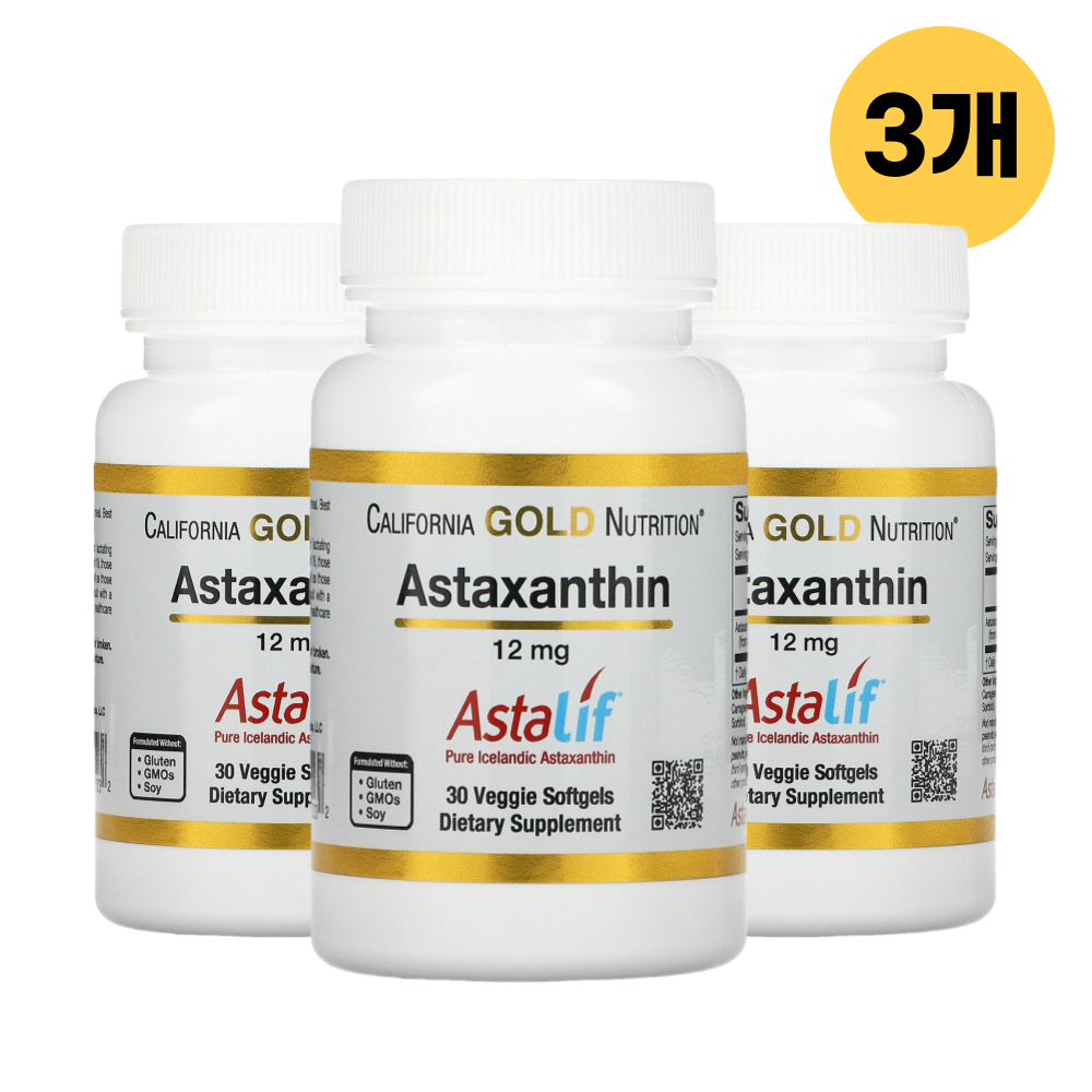 CGN <b>아스타잔틴</b> 12 mg 아스타리프 고약사<b>아스타잔틴</b> 초임계 AstaLif 30정 3개