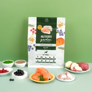 누터스가든 강아지사료 연어앤대구 독 눈건강 하이포알러제닉 기호성 연어, 2kg, 1개