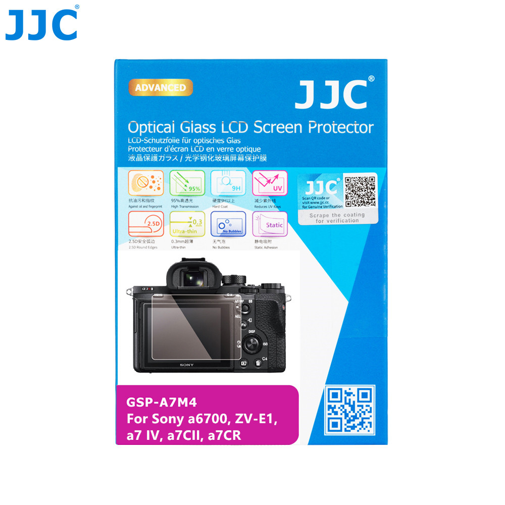 JJC 소니 A7M4 A7C2 A7CR 6700 ZV-E1 카메라 강화유리 액정보호필름