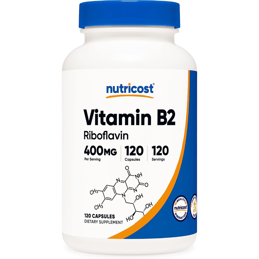 뉴트리코스트 비타민 B2 <b>리보플라빈 400mg</b> 120 캡슐