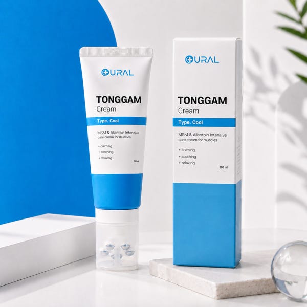 유랄 통감 MSM 크림 마사지볼 100ml 쿨 핫