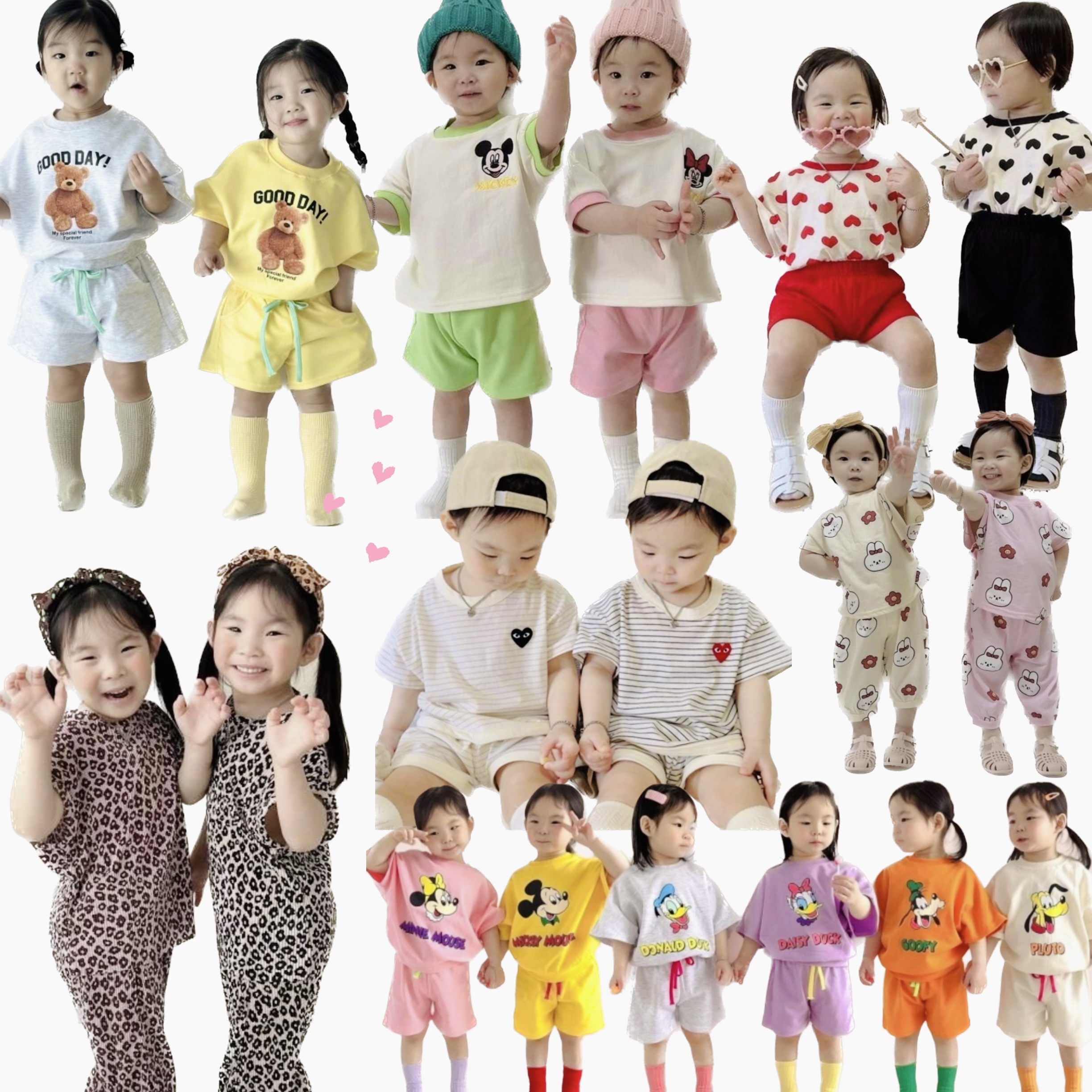 유아상하복 아기상하복 어린이집등원룩 남아 여아 옷 두돌아기 여름 남대문아동복 남매룩 플리츠 대표 이미지
