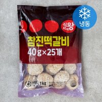 식자재왕 떡갈비 너비아니 참진떡갈비 25EA (냉동) 1kg 1개