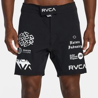 RVCA 남자 주짓수 노기 팬츠 반바지 쇼츠 남성 운동복 파이트 15인치 블랙