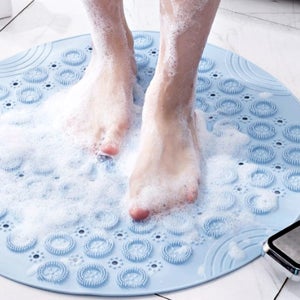 발닦는 욕실 매트 판 발세척 패드 실리콘 풋브러쉬 각질제거