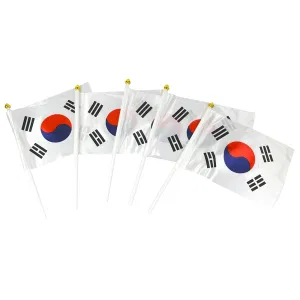 파티클럽 태극기수기 고급 천 국기