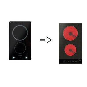 KEH-210 엔텍 2구 하이라이트 빌트인 전기레인지 전기렌지 NTEC 원룸 오피스텔