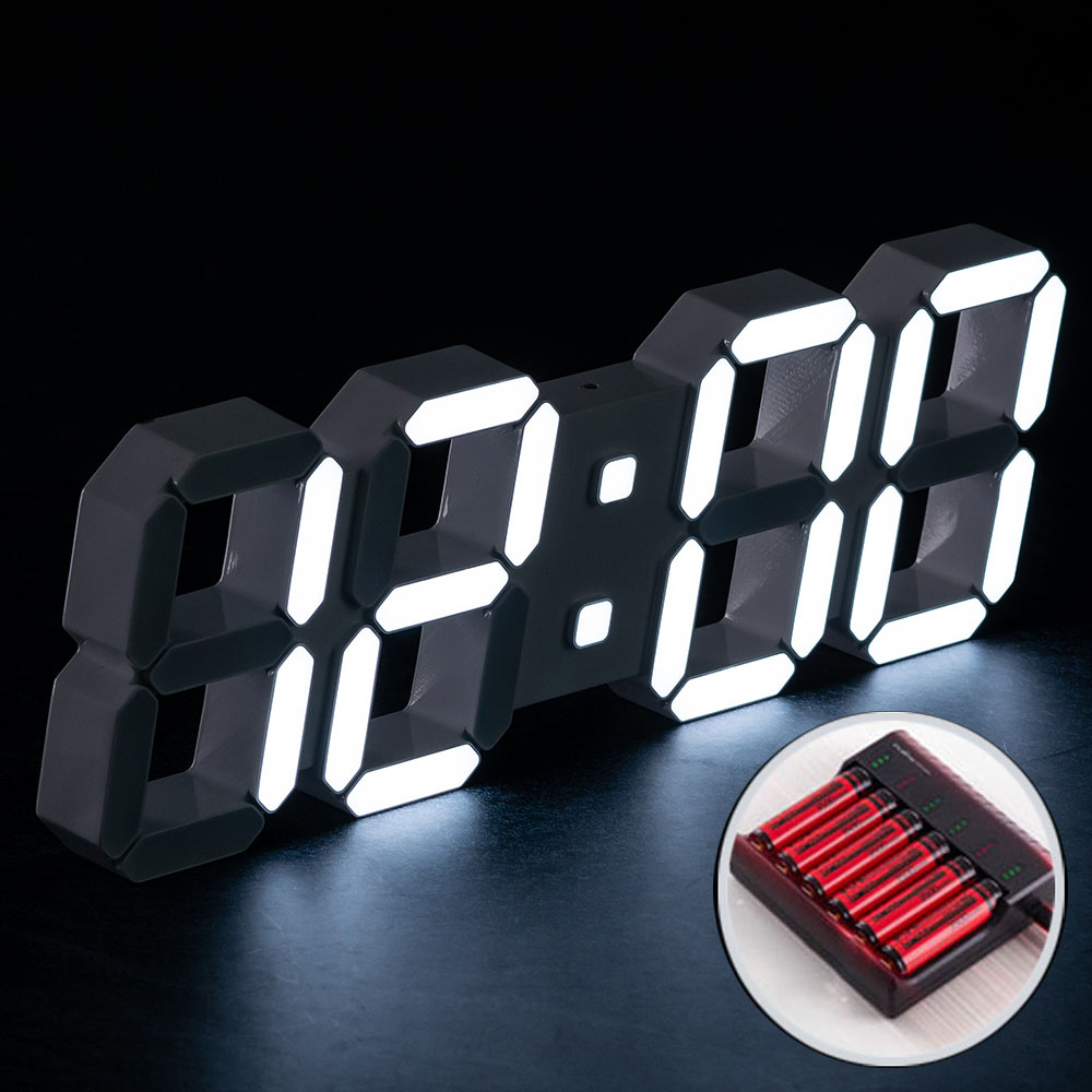 무선 LED벽시계 플라이토 무타공 코드리스 충전 건전지 거실 디지털 전자 벽걸이 시계