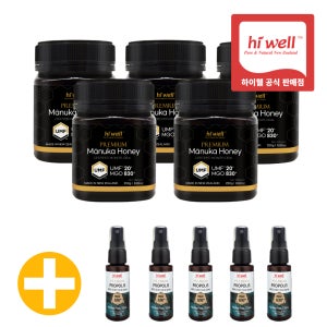 하이웰 마누카꿀 UMF20 250g 5개 Hiwell Manuka Honey MGO830