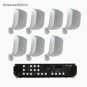 M-1 벽걸이스피커 7개+SR-450D 4채널 앰프 B&W 매장 카페 상업용 음향패키지