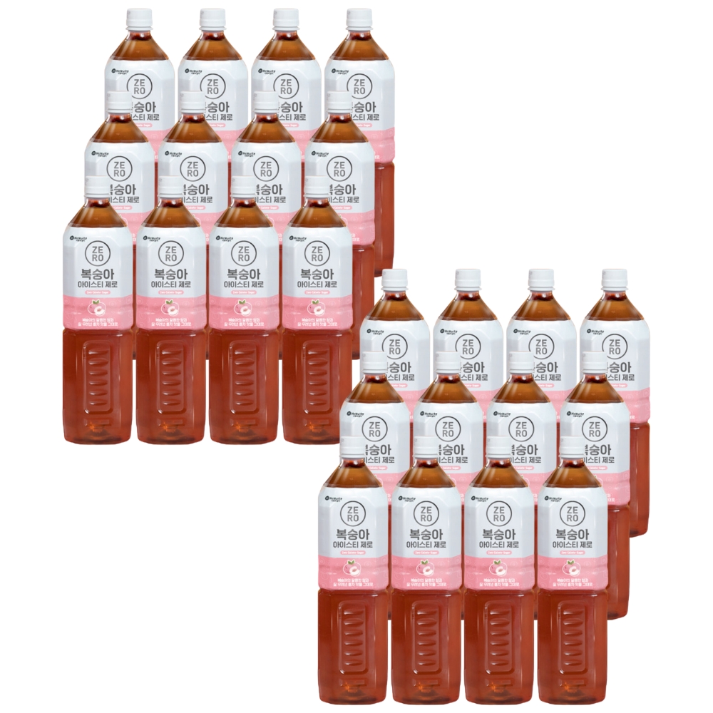 맥널티 복숭아 아이스티 제로 대용량 PET 1.5L (24개) 칼로리 홍차 대량 구매