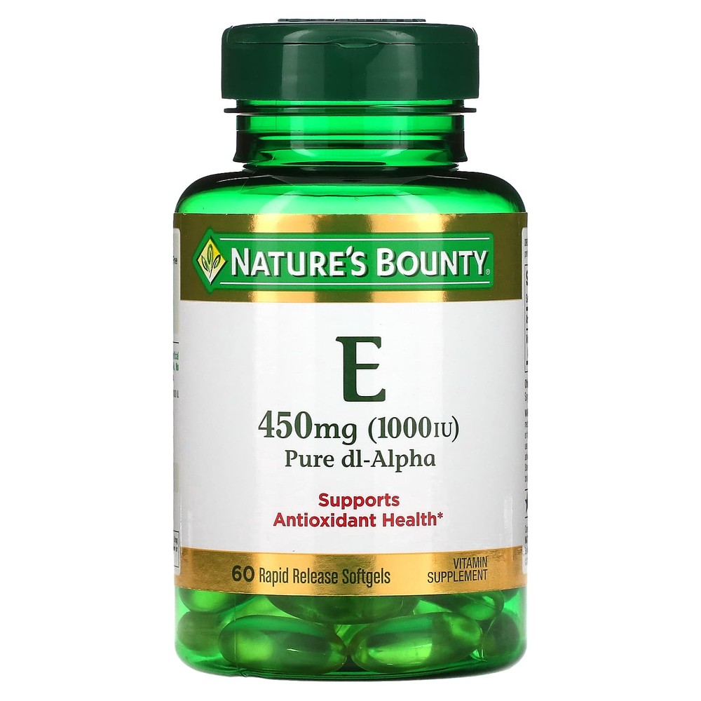 네이쳐스바운티 <b>비타민E</b> 토코페롤 Pure <b>dl-</b>Alpha <b>450mg</b> 소프트젤 60정