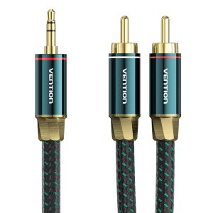 벤션 은도금코어 3.5mm 스테레오 to 2 RCA 오디오 케이블 BCS 0.5m, 1개