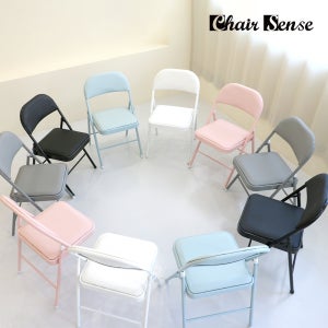 체어센스 메이플 접의자 철제 간이 교회 학원 접는 접이식 의자 블랙