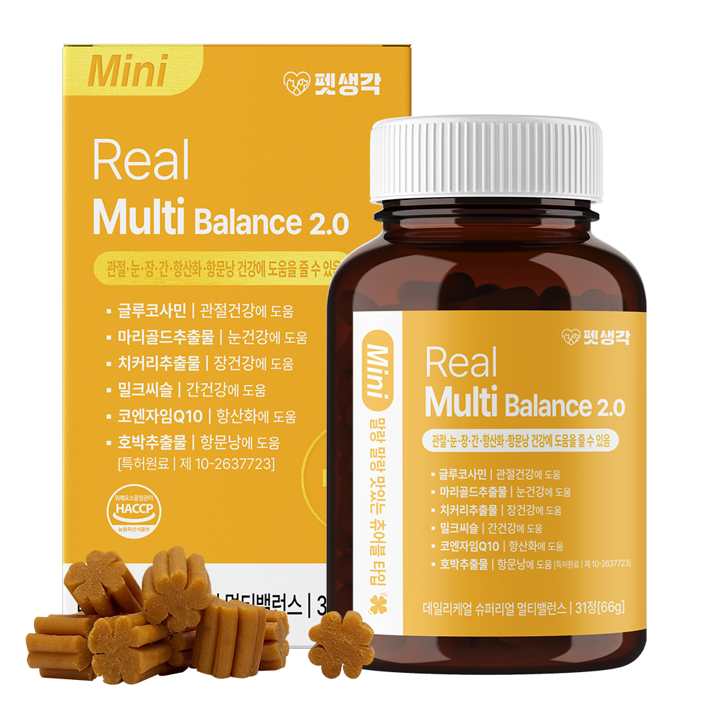 펫생각 강아지 종합 영양제 멀티비타민 피부 관절 눈 간 장 기관지협착증 면역 노견 노령견