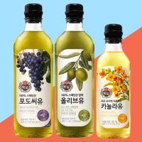 백설 카놀라유식용유 고급유900mlX2입(올리브유+포도씨유)+카놀라유500ml