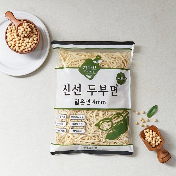 얇은 두부면 콩국수면 콩면 포두부 건두부 슬라이스 4mm, 500g
