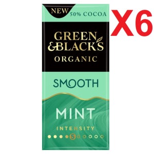 [영국발송] 90G 6개 그린앤블랙 오가닉 스무스 다크 민트 민트초콜렛 민초단 Green & Black’s Organic Smooth Dark Mint