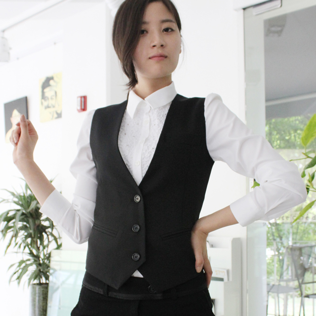 기본 조끼/ 블랙정장조끼/ 3버튼여자조끼