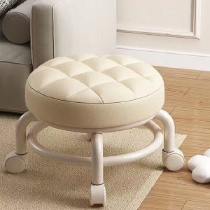 바퀴달린 앉은뱅이 의자 좌식 낮은 미니 이동식 청소 작업용 바닥 체어 회전 쿠션