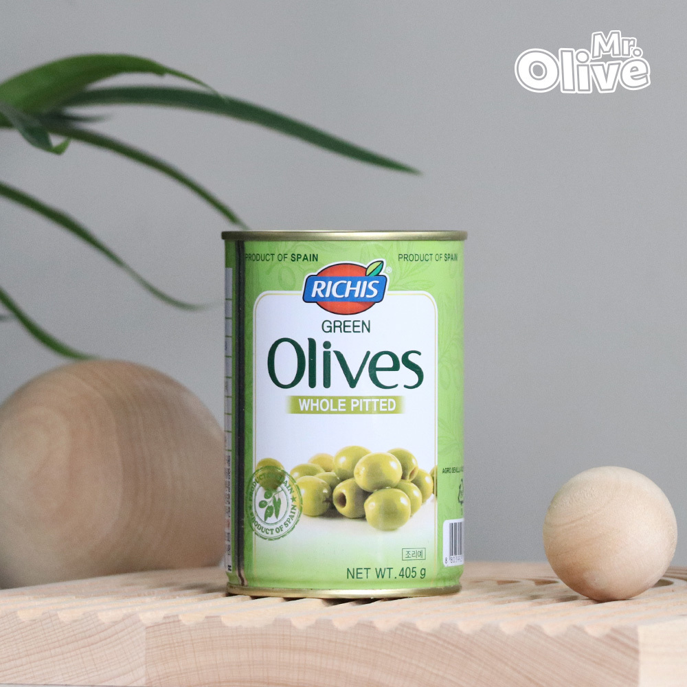 리치스 그린 올리브 절임 405g 올리브솥밥 씨없는 올리브