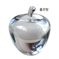 사과 문진 크리스탈 투명 모조 모형 8cm