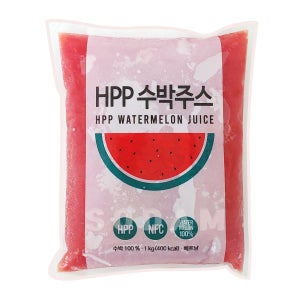 솜 HPP 냉동 수박주스 10kg(1kgx10팩)/ 수박 100% 얼린 착즙쥬스 땡모반