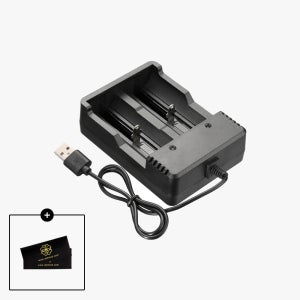 18650 배터리 충전기 충전지 리튬이온 4.2 v 과충전방지 건전지 2구 고속 MS-5D82A