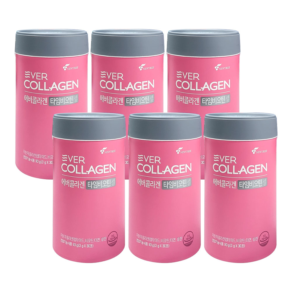 뉴트리 에버콜라겐 타임 비오틴 셀 3g x 30포 6통 6개월분