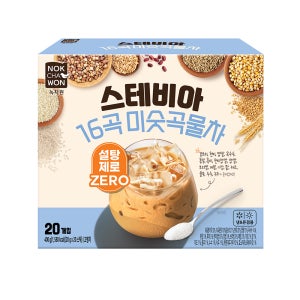 [녹차원] 1+1 설탕제로 스테비아 16곡 미숫곡물차 20스틱+20스틱 제로슈가