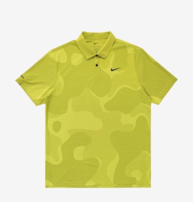 [말본 티셔츠] 말본 골프 x 나이키 드라이핏 ADV 투어 카모 폴로 <b>페어</b> Malbon Golf x Nike Dri-Fit ADV Tour Camo Polo Pear