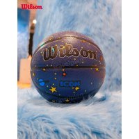 Wilson 윌슨 별이 빛나는 하늘색 PU 초등학생 키즈 No. 5 6 7 농구 61 선물