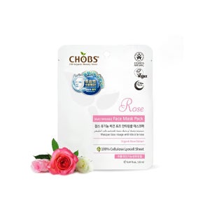 찹스 유기농 로즈 안티클링 주름개선기능성 마스크팩 (25ml 10장 비건 CHOBS)