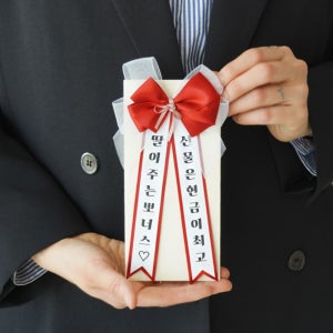 금융치료 반전 용돈 리본 화환 봉투 첫월급 부모님 용돈
