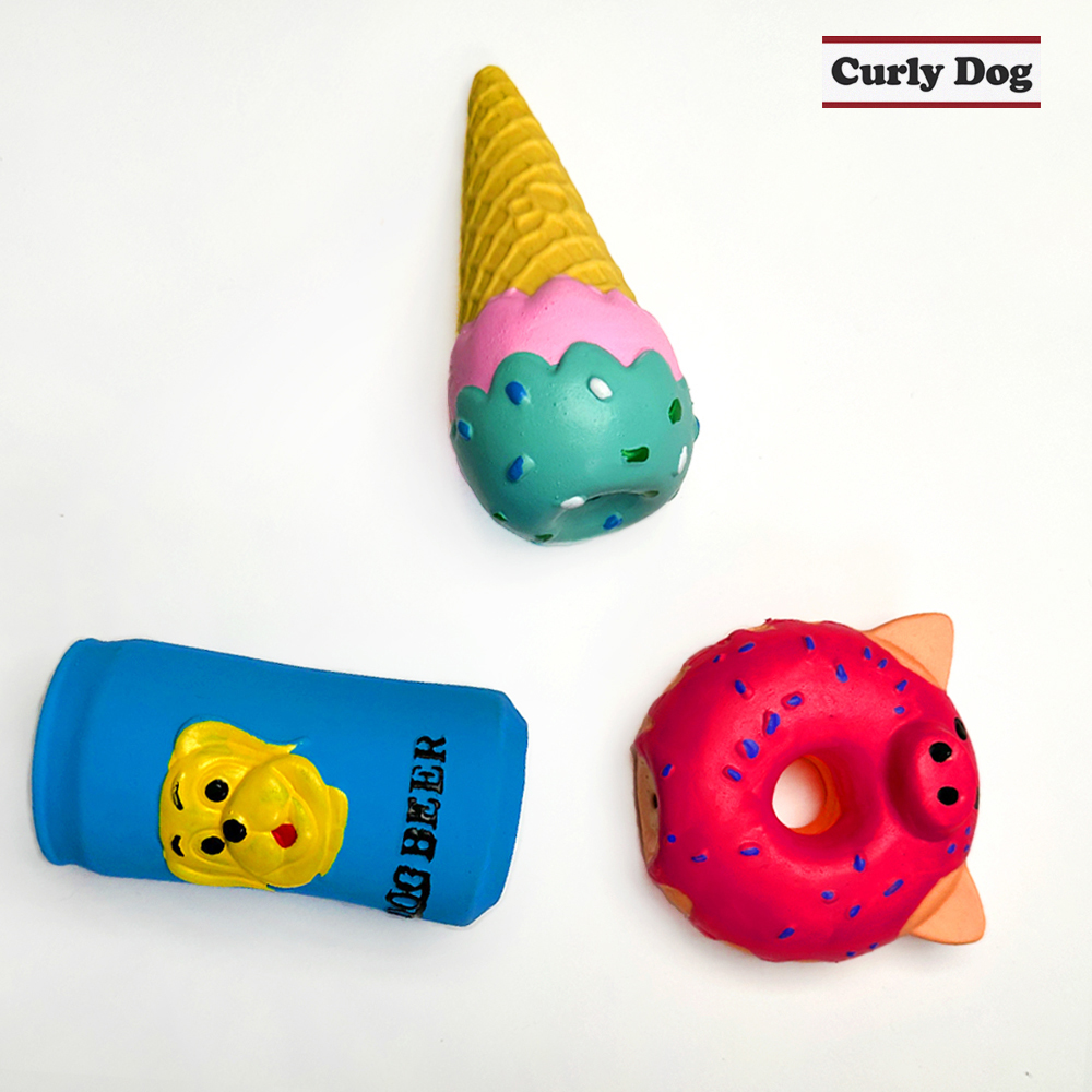 강아지장난감 푸드 3종 삑삑이 이갈이 반려견 터그놀이