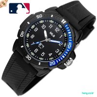 MLB 학생 성인 데일리 스포츠 패션 야광 블랙 우레탄 손목 시계 MLB-C3000-BK