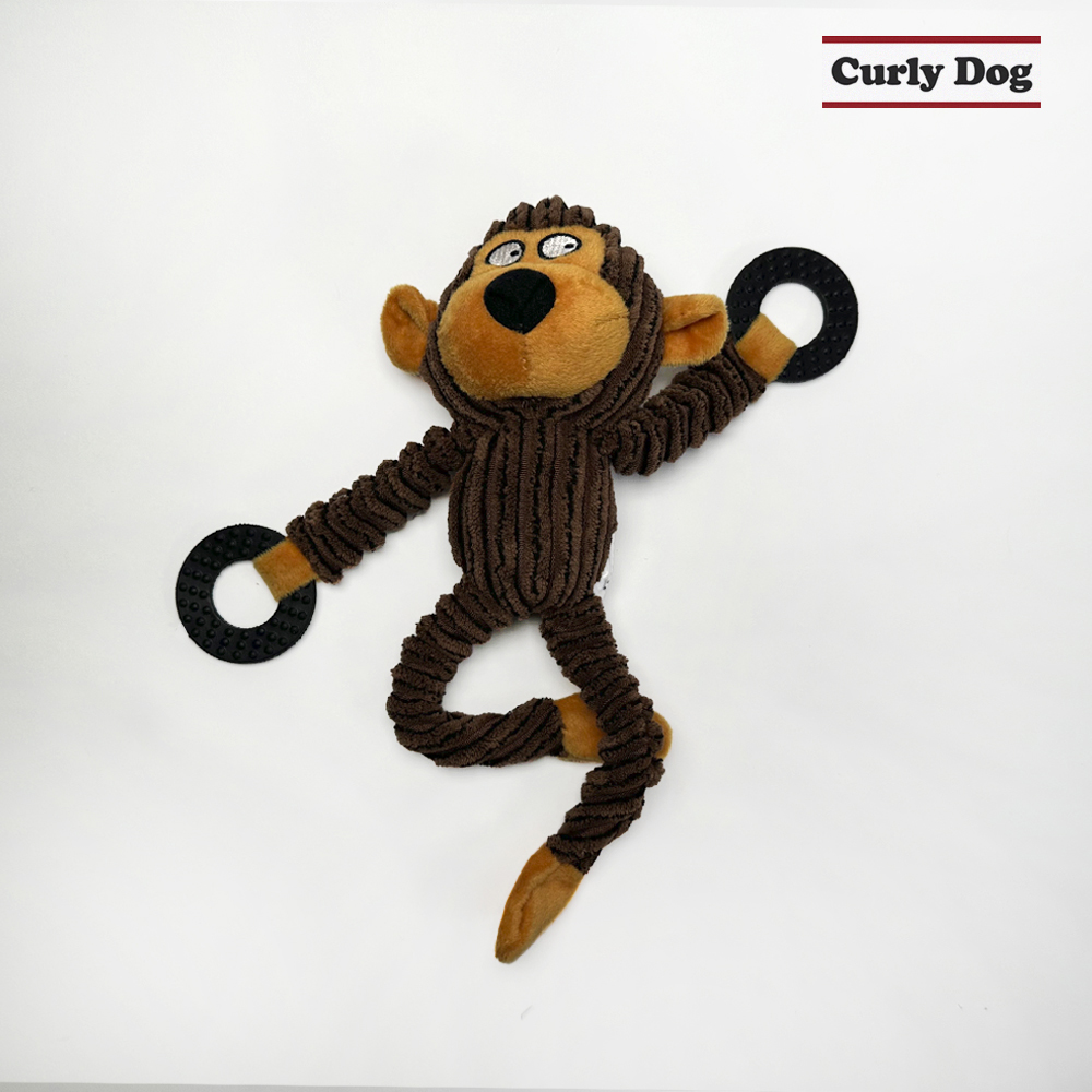 강아지장난감 애니멀 링 인형 3종 삑삑이 이갈이 반려견 터그놀이