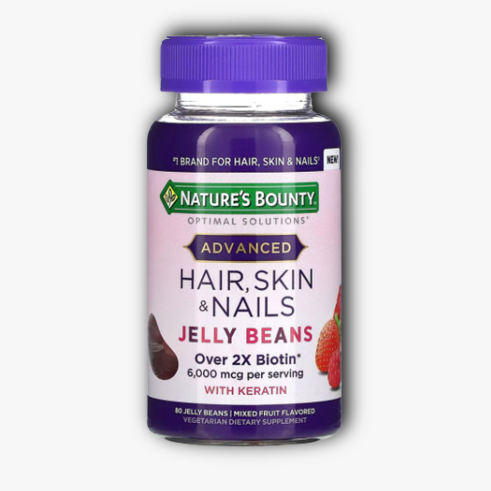 네이처스바운티 <b>헤어스킨</b>네일 비오틴 <b>3000mcg</b> 80 젤리