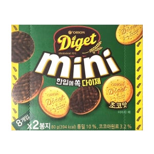 오리온 한입에 쏙 다이제 미니 초코맛 80g