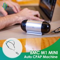 BMC M1 미니 자동 CPAP APAP 자동차 여행 수면 무호흡증 진동기 코골이 방지 환풍기 무수 가습 마스크 포함 400g