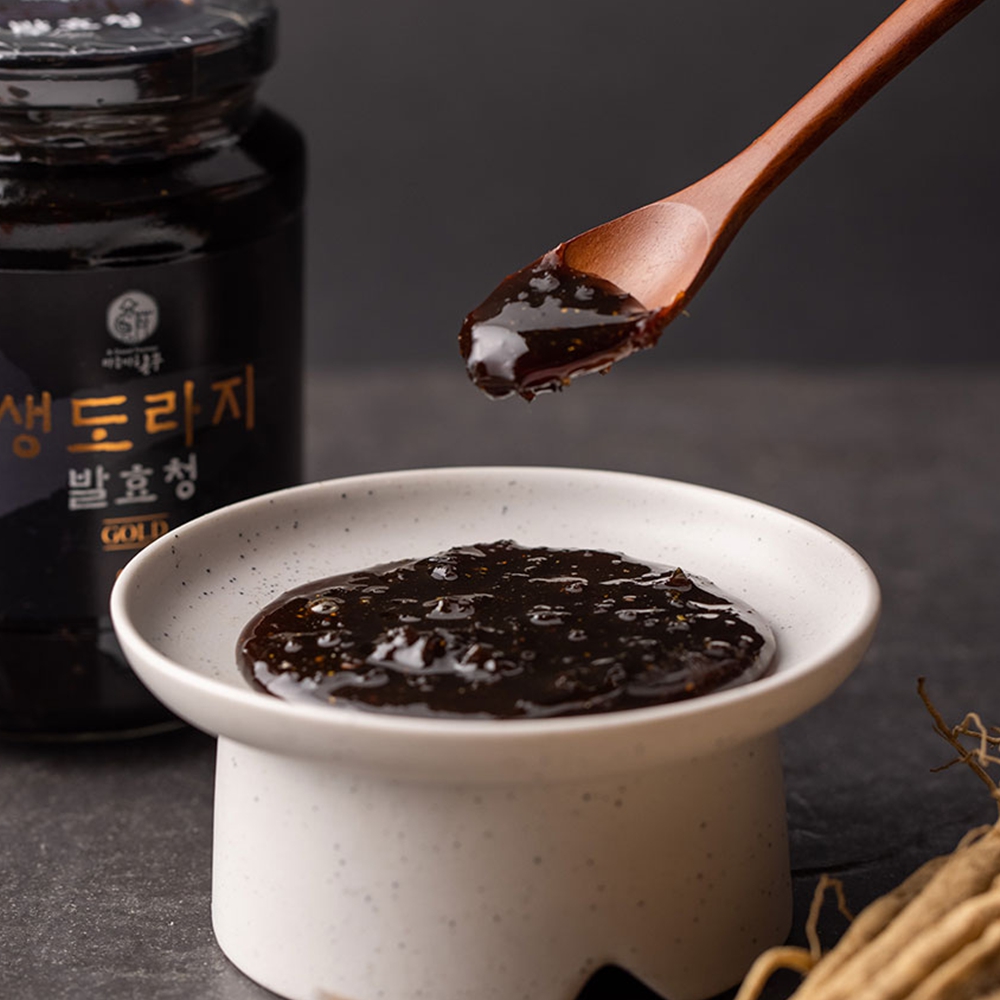 3년근 약도라지청 600g 떠먹는 발효청 차 국내산 쌀조청 유산균 사포닌