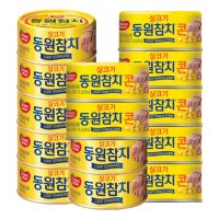 동원 라이트스탠다드 85g x7캔 +콘참치 85g x7캔 통조림 간편 샐러드 디저트 홈파티 찌개 가정용 대용량