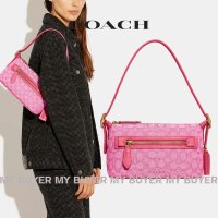 COACH 숄더백 Demi Bag In Jacquard-Petunia-PINK CE736