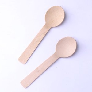 일회용 나무 맛보기 수저 2000개 벌크 디저트 푸딩 우드 아이스크림 스푼 벌크 10cm