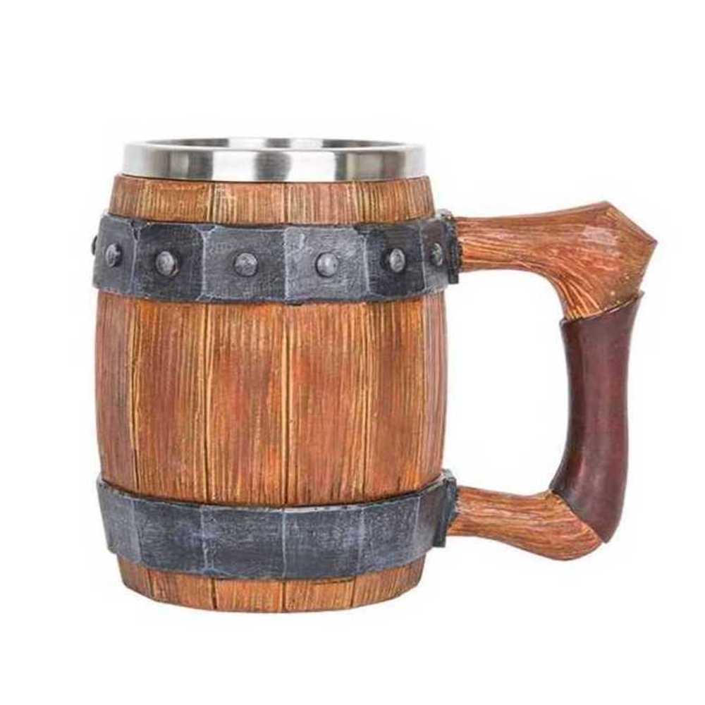 맥주컵 호프 바이킹 잔 홈캉스 독일 전통 통나무 컵