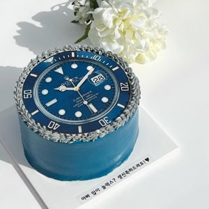 시계케이크 택배 배송 레터링 수제 맞춤 주문제작 케익 크림치즈 화이트시트 미니 생일선물