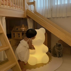 보스젤리곰 65cm 대형 타이머 무선 곰돌이 무드등 수유등 아기방 인테리어 밝기조절 수면등