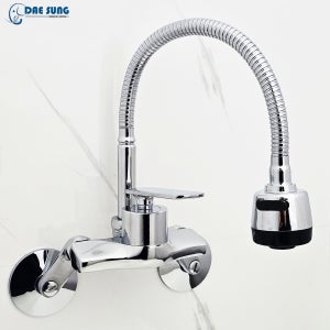 싱크대 수전 씽크대 주방 벽붙이 코브라 수도꼭지 국산 D507K