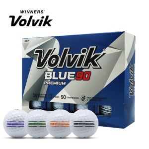 볼빅 VOLVIK Blue 90 프리미엄 2피스 고반발 골프공 12구 (화이트/컬러)