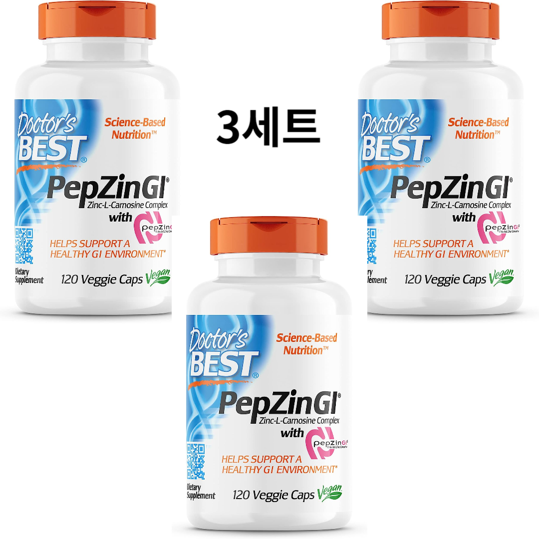<b>닥터스</b>베스트 <b>아연</b> L-카르노신 콤플렉스 120 야채캡슐 3세트